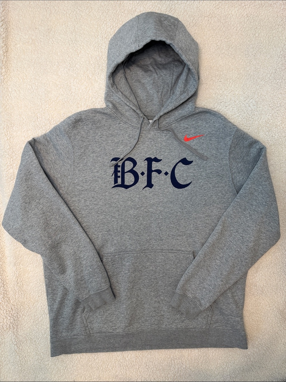 Nike Gray Hoodie with Navy BFC